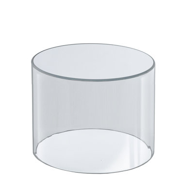 Clear Acrylic Cylinder Display, Plastic Round Container and Riser, 8"W x 8"H
