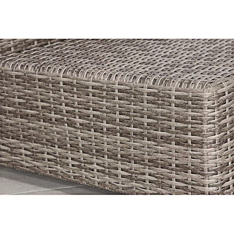 Ensemble de conversation en osier rotin pour 2 personnes avec coussins moelleux