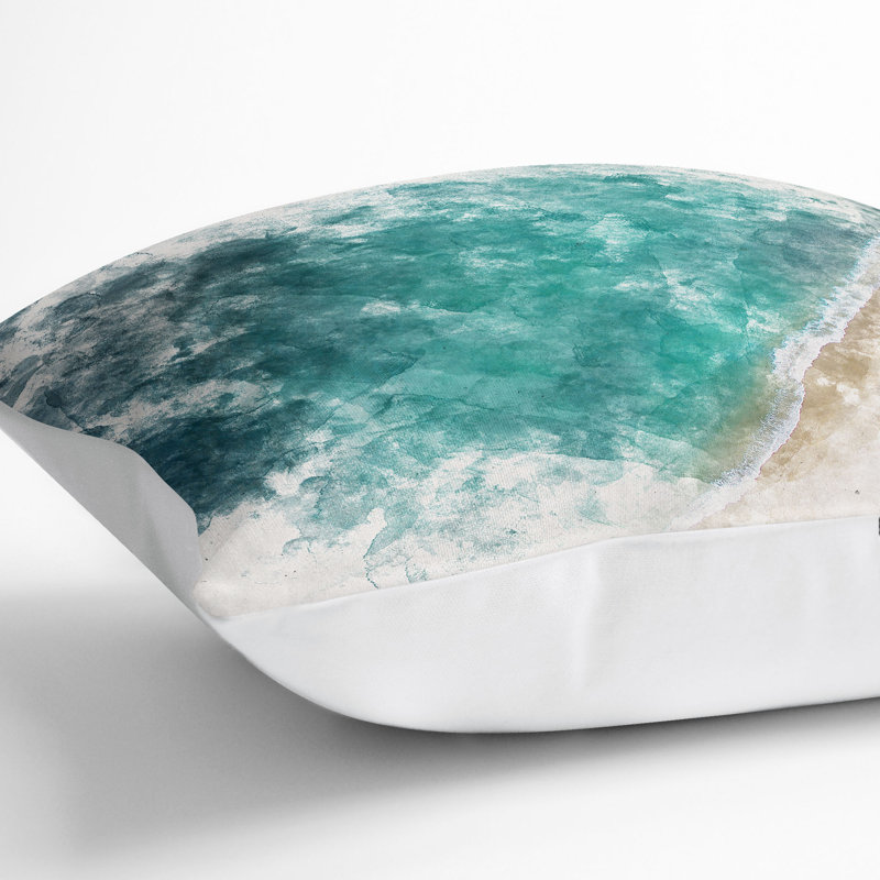 Square Throw Cushion, 55cm H x 55cm W x 20cm D, White
