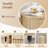 Fluted Storage Cabinet 2 Door with Drawer & Adjustable Shelf-1887966491