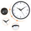Horloge murale en acier inoxydable pour le salon de la chambre à coucher noir