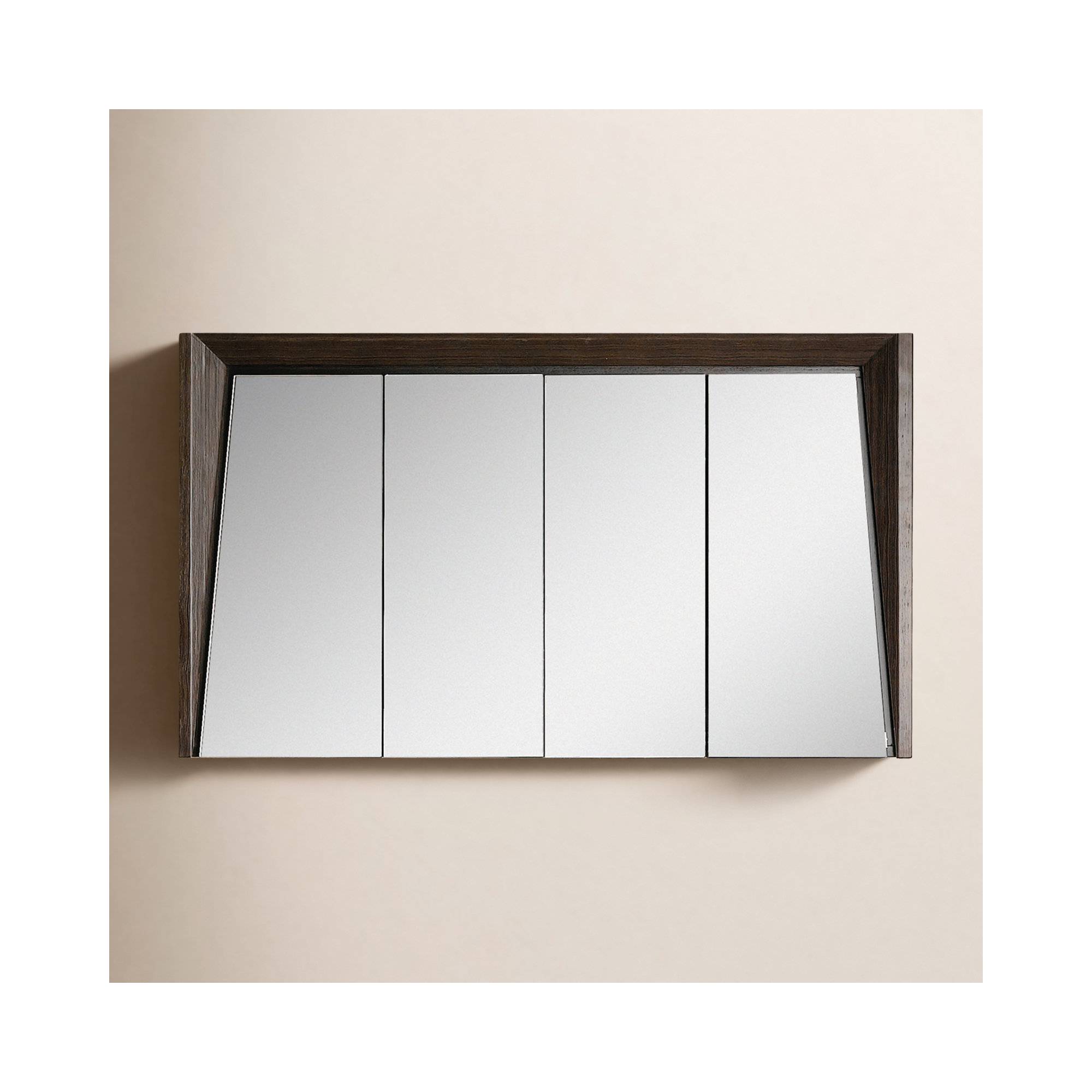 Heyer Surface Medicine Cabinet, 27.13" H x 47.24" W x 6" D, Ebony Wave