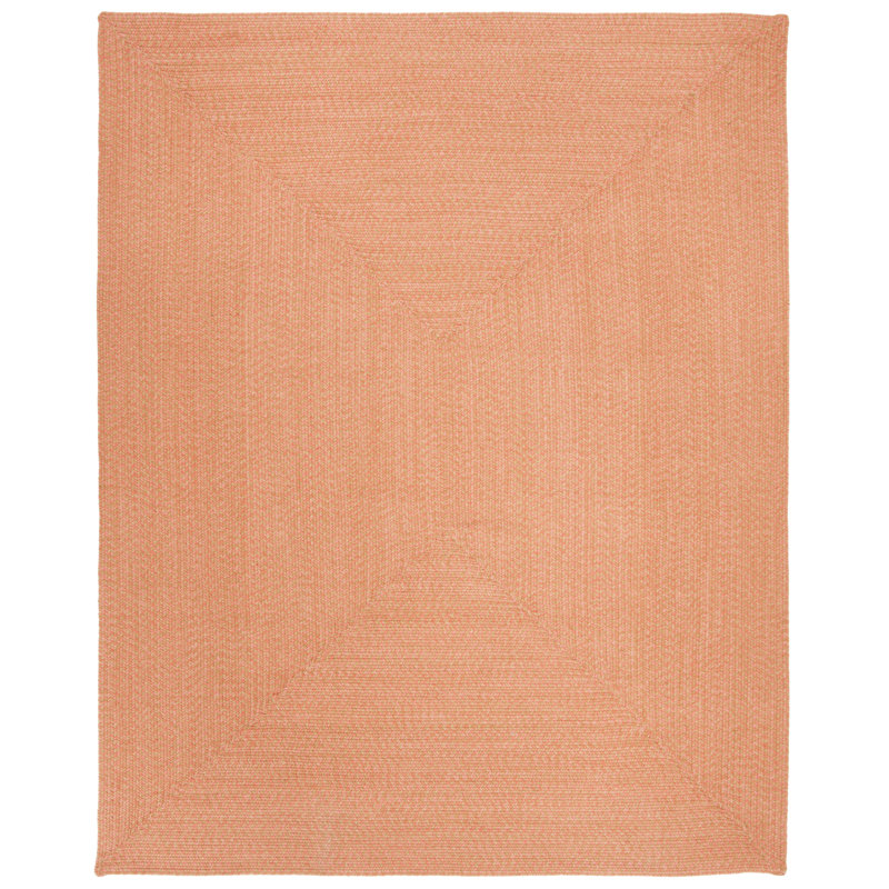 Tapis de couleur unie en coton tissé à la main Garbrand, Rectangle 8 pi x 10 pi