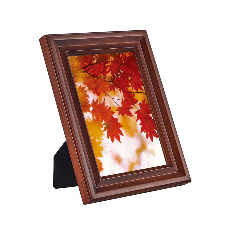 Cadre photo simple en bois d'acajou Pamula, 8 po x 12 po
