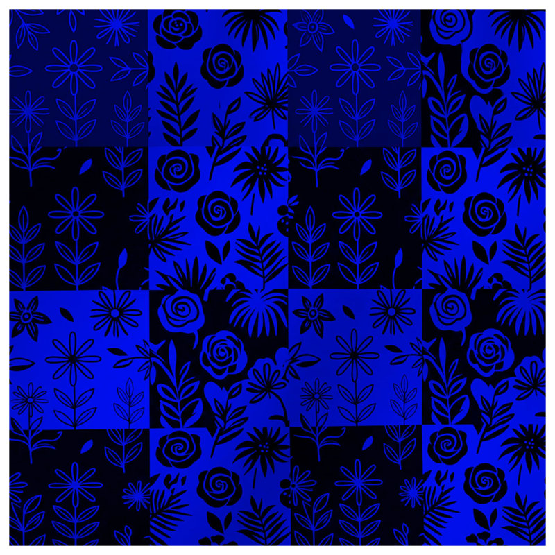 Floral Blue Pattern Blankets, 50in W x 60in H