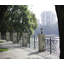 Lampadaire d'extérieur avec panneaux en verre transparent Cynthia