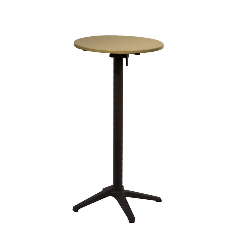 Aule Round Metal Folding Outdoor Bar Table , 55.5cm cm W 55.5cm cm D, reed green