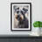 Schnauzer Informel - Single Picture Frame Rectangle Print on Wood-94219332-94219331