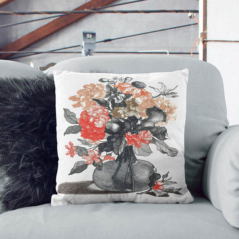 Square Throw Cushion, Stone, 55cm H x 55cm W x 20cm D