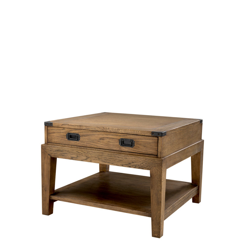 Table de bout Brompton, Chêne fumé / noir