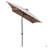 10 X 6.5T Rectangular Patio Solar LED Lighted Outdoor Umbrellas With Crank And Push Button Tilt-821957359