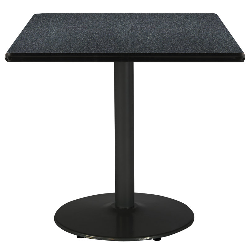 Mode Square Breakroom Dining Table, Black, Graphite Nebula, 29" H x 30" L x 30" W