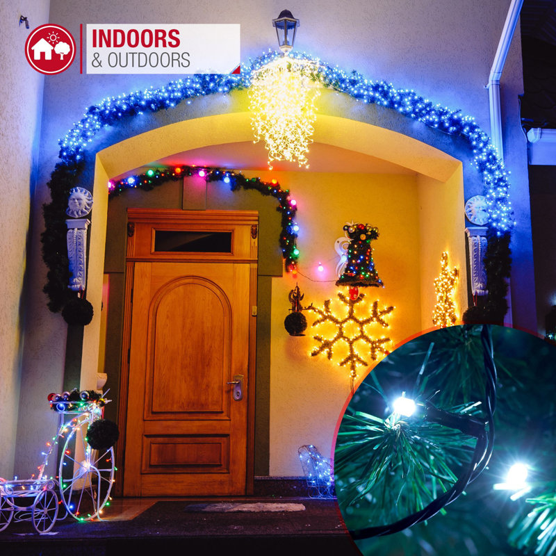 LED Christmas Tree Fairy String Lights - Plug In with Timer and Memory Functions, Cool White