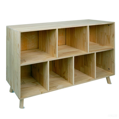 Bibliothèque en bois Pine