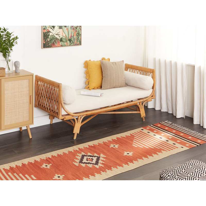 Devyn Southwestern Cotton Hand Woven Area Rug, Runner 80 x 300cm
