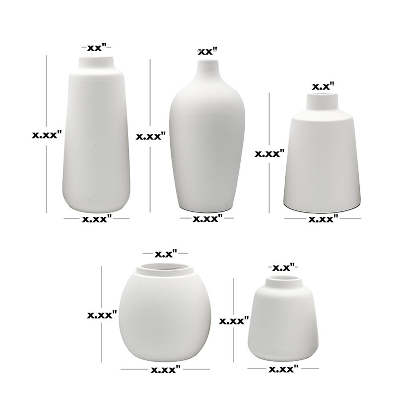 Ceramic / Porcelain Table Vase, White