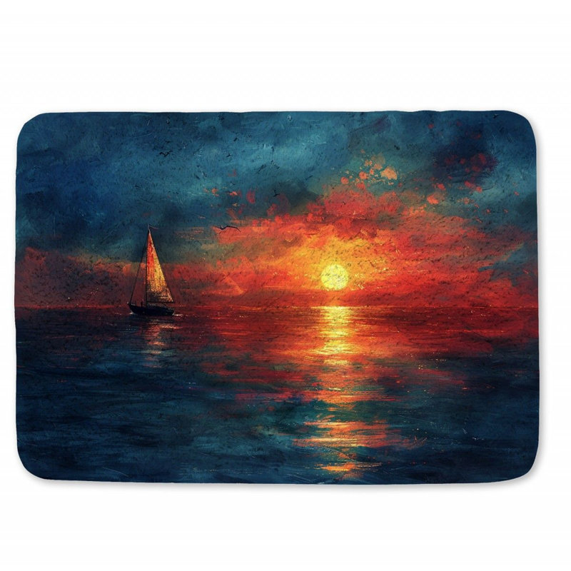 Cihat Microfiber / Microsuede Non-Slip Bath Mat, 17" W x 24" L