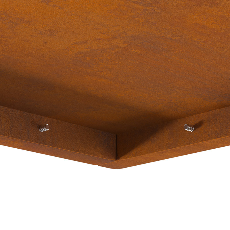 Outdoor Fire Pit, 40cm H x 80cm W x 80cm D, Brown