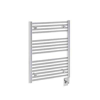 23.5"x31" Savoy Electric Hardwired Towel Warmer - Chrome, Fluid Filled, Includes Programmable Smart Switch, Lifetime Warranty