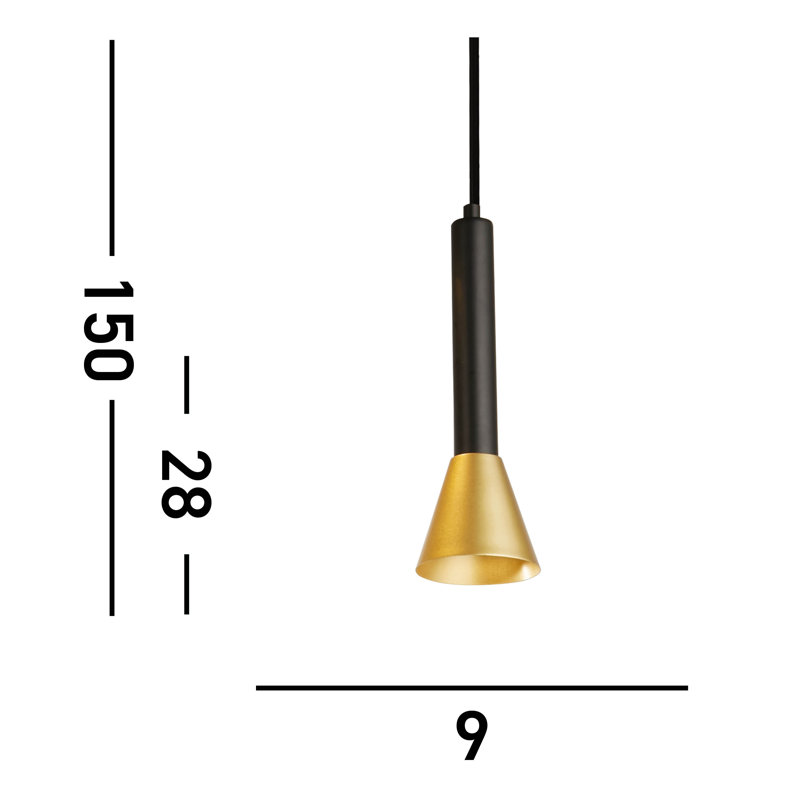 Castorena 1 - Light Black Unique Pendant