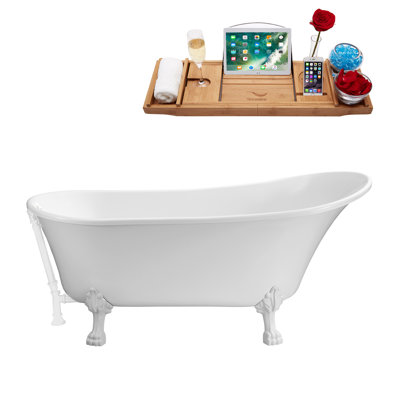 66.9'' x 31.5'' Soaking Acrylic Bathtub
