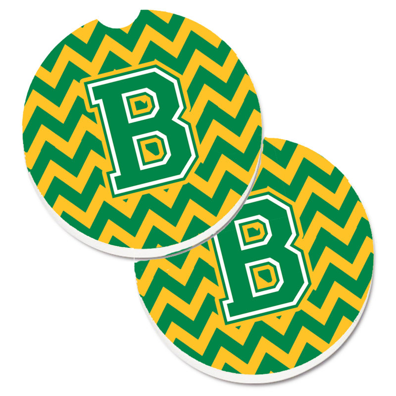 Sous-verre pour voiture, B, Vert/doré