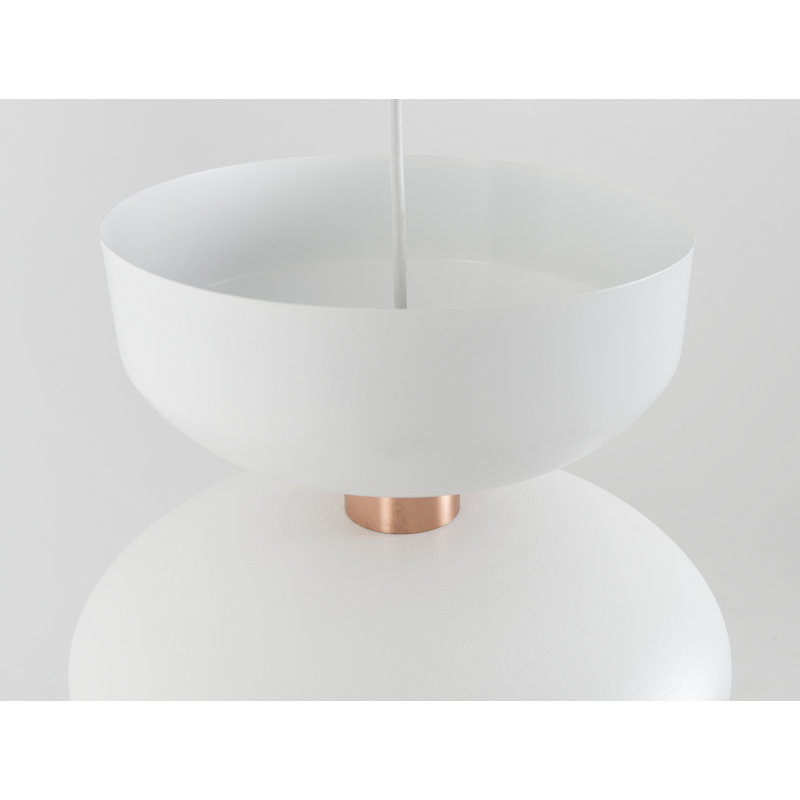 Fredson 1 - Light Bowl Pendant, 224cm H x 22.5cm W x 22.5cm D, White
