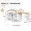 195.5cm Expandable Bar Cabinet For Flexible Use