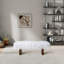 Banc en fourrure kaki blanche