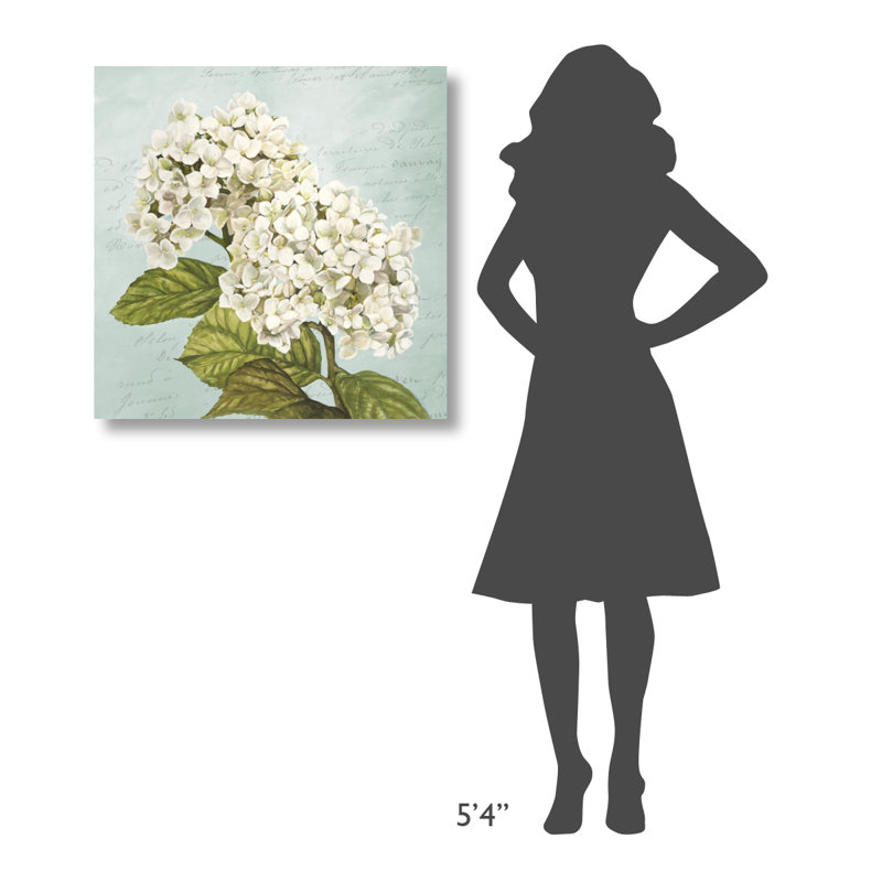 " Hydrangeas III (Aqua) ", 40" H x 40" W x 1.5" D