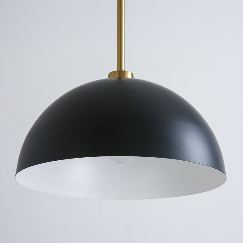 Ensemble de 2 luminaires suspendus surdimensionnés noirs de 15 po, 2