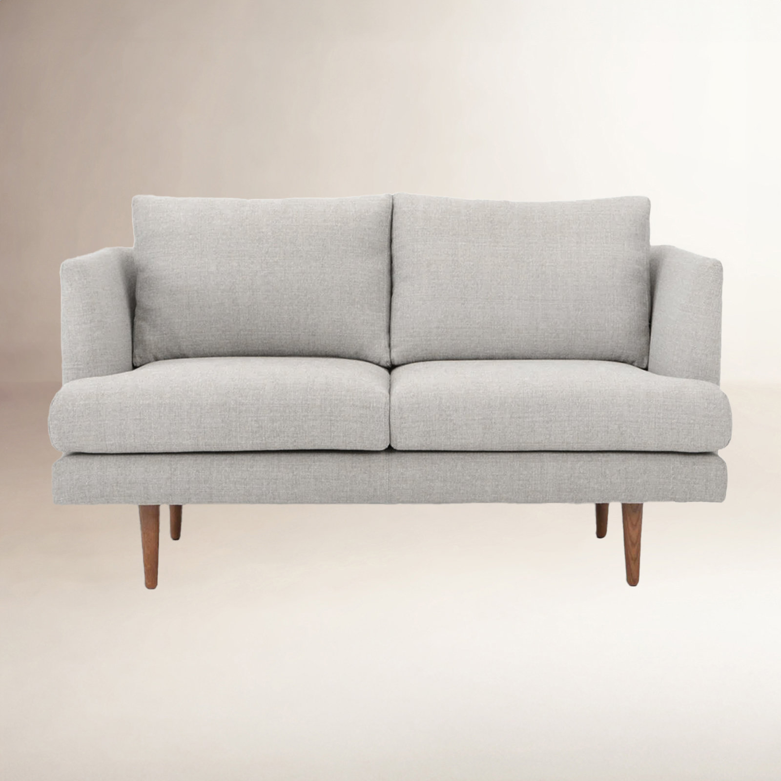 Miller 56" Upholstered Loveseat,  Light Gray