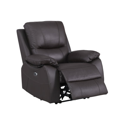 Ahni 2-Piece Genuine Leather Pillow Top Arm Recliner Sofa Set