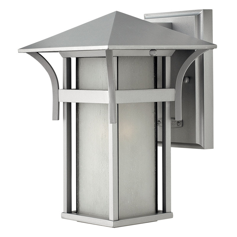 Harbor Outdoor Wall Lantern, Titanium, 10.5" H x 7" W, Non-Energy Saving/Non-Dark Sky