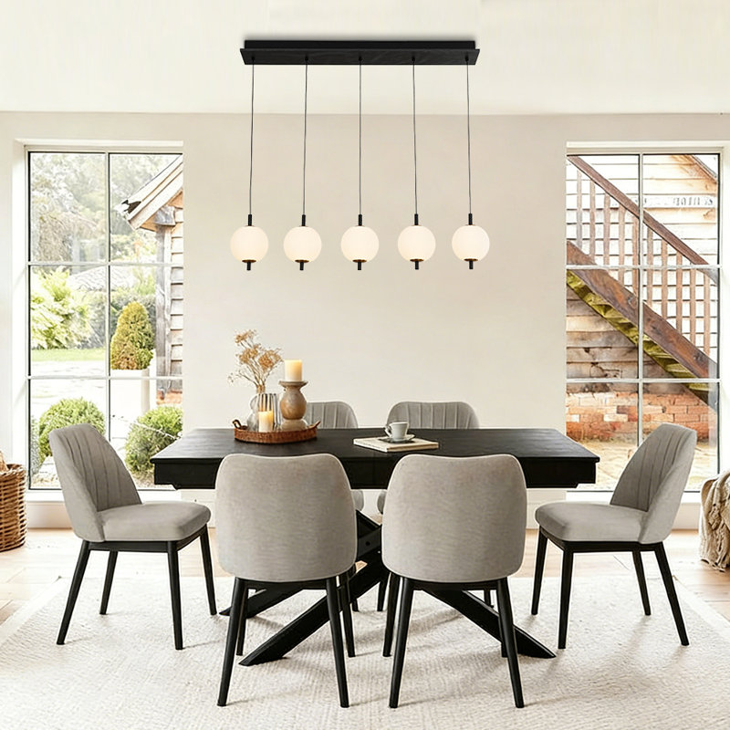 5 - Light Led Globe Kitchen Island