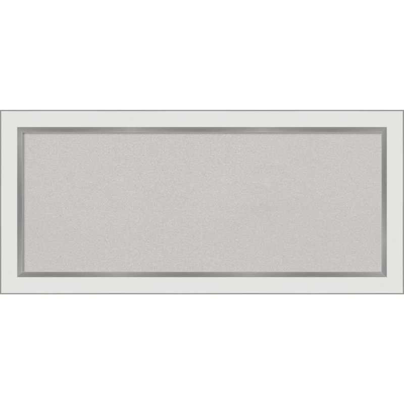 Petit, 15 po x 33 po, Blanc / argent