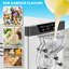 Machine à crème glacée 2000W commerciale à 2 saveurs, machine à crème glacée 6L avec affichage à DEL et nettoyage automatique pour café, casse-croûte et restaurant