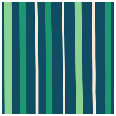 Green Blue Stripes Canvas Gallery Wrap in Many Sizes