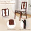 Ensemble de 2 chaises de salle à manger pliantes avec coussin d'assise rembourré en bois d'hévéa-575992894