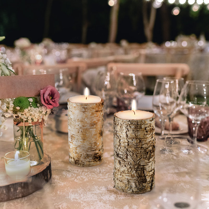 Unscented Pillar Candle, 5.75" H x 3" W x 3" D