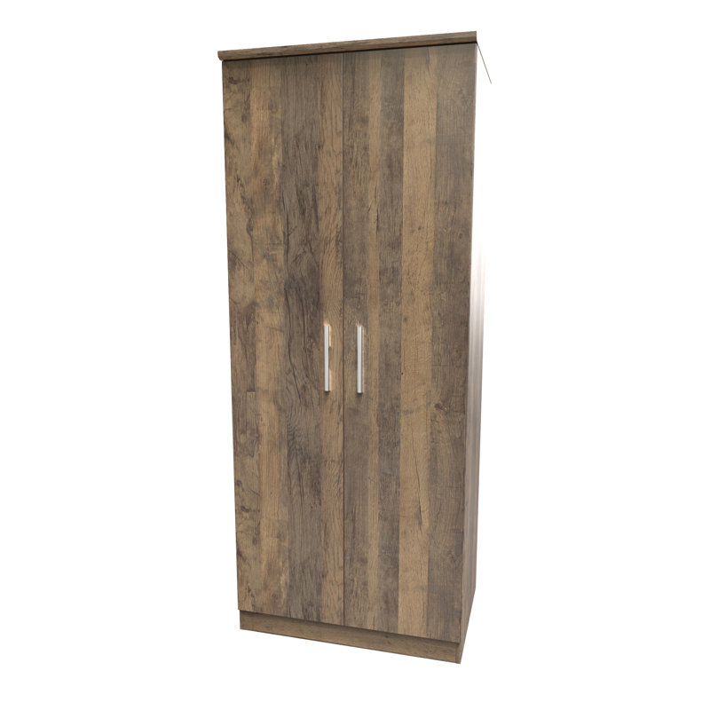 Bhaga Manufactured Wood Wardrobe, Vintage Oak