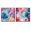 Cydne - Ensemble de 2 collages abstraits carrés-101846518-101846521