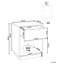40cm W Bedside Table