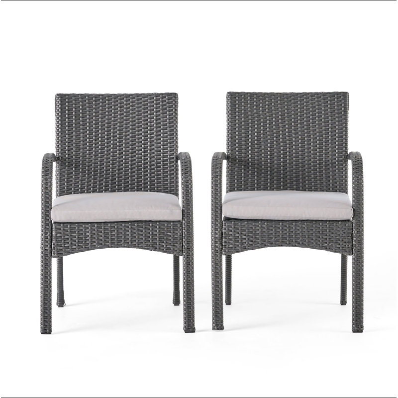 Chaise de salle à manger Cordoba Kd Pe [Ensemble de 2 pièces], Gris