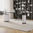 Black+White Free Form Manufactured Wood+Barenia with 2 drawers desk-1259222426