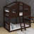 Twin Over Twin House Bunk Bed With Ladder-984975675