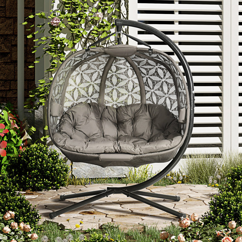 Nesconset Double Egg Chair with Stand