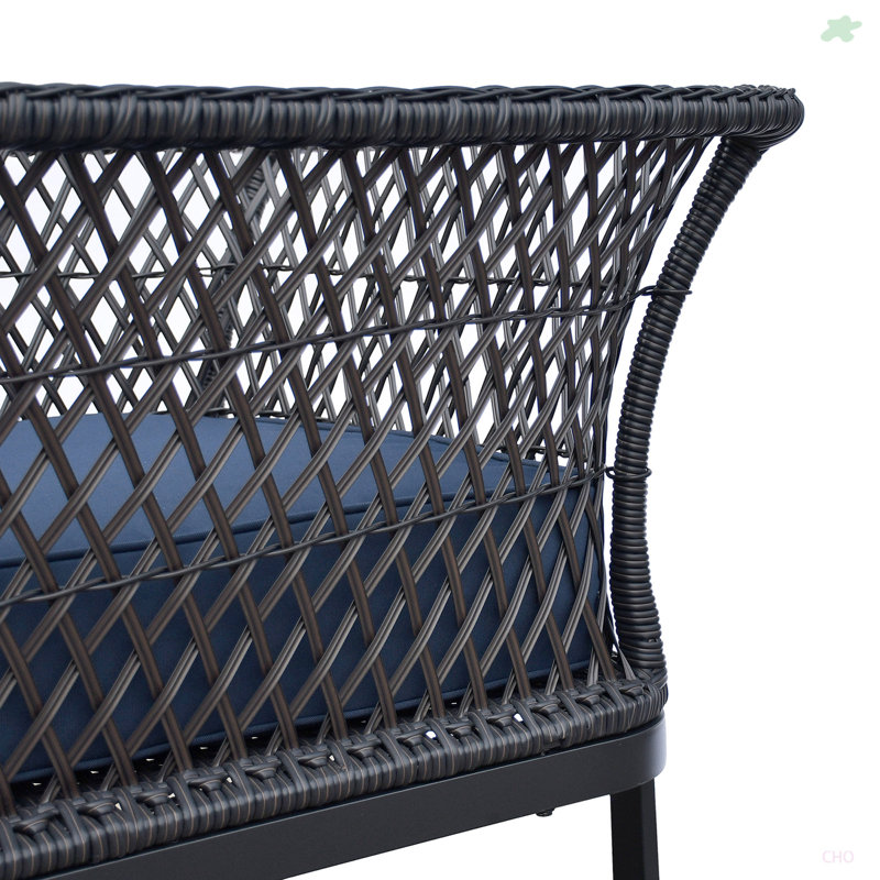 Chaise d'extérieur sans accoudoirs, Bleu marine