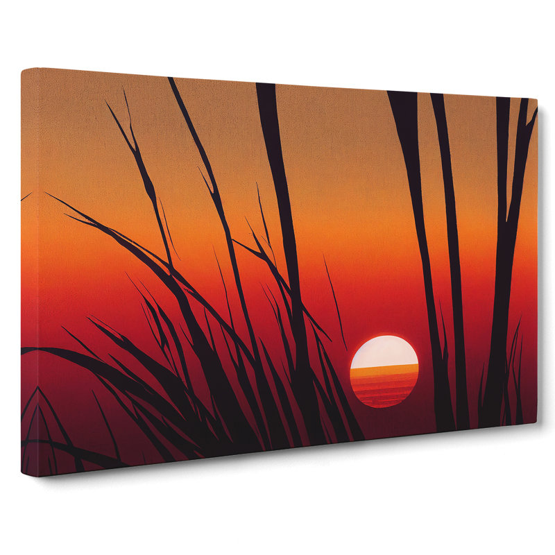 Sunset Silhouette - Wrapped Canvas