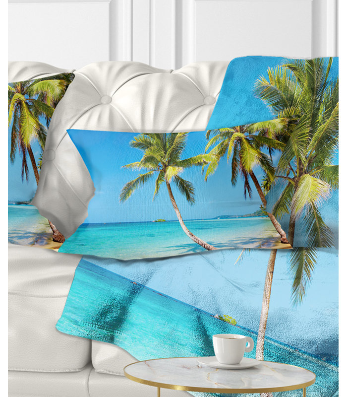 Coussin lombaire de plage tropical photographie